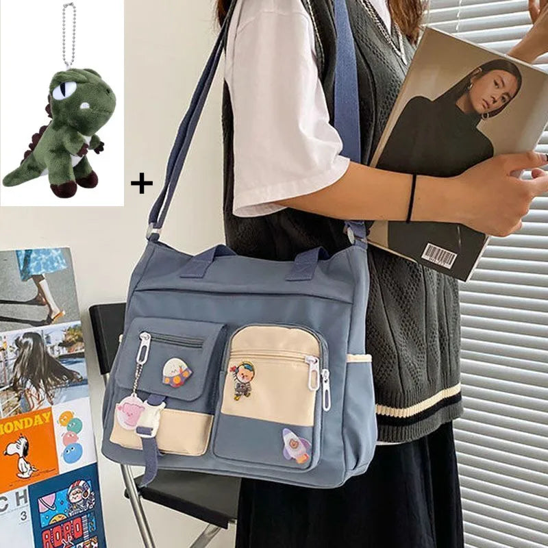 Nylon Waterproof Canvas Women Handbags Shoulder Bag Japanese Ladies Messenger Bag Student School Crossbody Bags for Girl Satchel