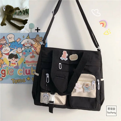 Nylon Waterproof Canvas Women Handbags Shoulder Bag Japanese Ladies Messenger Bag Student School Crossbody Bags for Girl Satchel