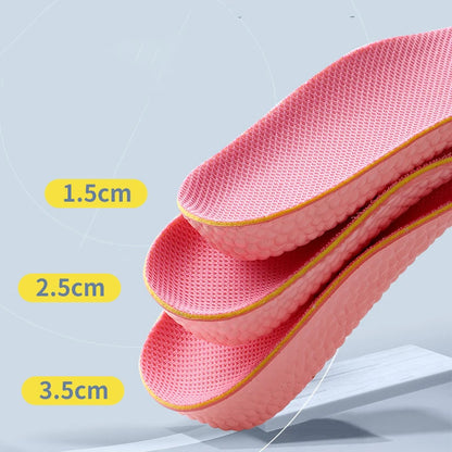 Soft Height Increase Insoles Sneakers Heel Lift Memory Foam Light Weight Shoe Pads for Men Women Arch Support Orthopedic Insoles