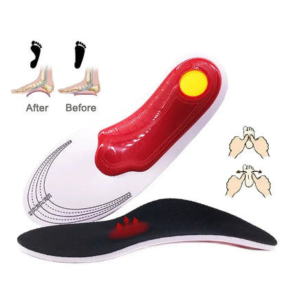 rthotic Insole Arch Support Flatfoot Orthopedic Insoles For Feet Ease Pressure Of Air Movement Damping Cushion Padding Insole