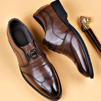 Men Casual Shoes Fashion Brand Classic Casual Men Leather Shoes Black Breathable Business Men Shoes Large Size
