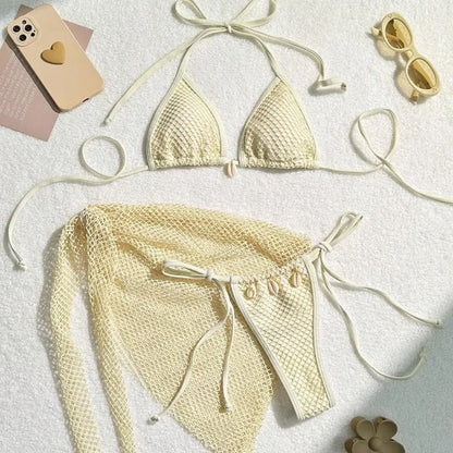 Sexy Bikinis Female Swimsuits Women's Three-Piece Swimwear Beach Swim Wear Bathing Suits Brazilian Bikini Set Pool Bather