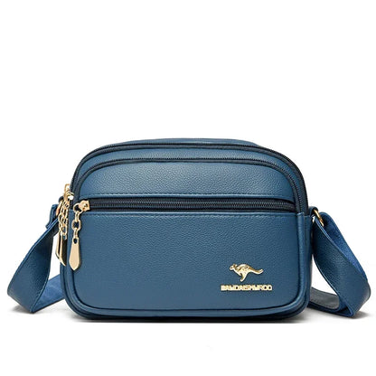 High Quality Soft Leather Purse Fashion Women Shoulder Messenger Bag Multi-pocket Wear-resistant Bag Luxury Ladies Handbag Sac