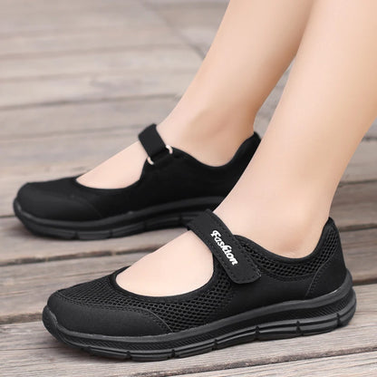 Summer Women Casual Shoes Soft Portable Sneakers Walking Shoes Flat Soles for Women Breathable Slip on Shoes