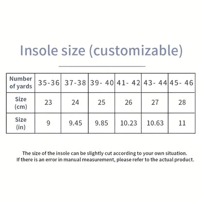 1Pair Soft Sports Shock Absorption Insoles, High Elastic Deodorant Comfortable Running Sneaker Insoles