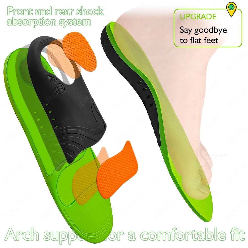 Flat Feet Arch Support X/O Legs Flat Foot Health Shoes Soles Pad Insoles Orthotic Insole for Plantar Fasciitis Orthopedic Unisex