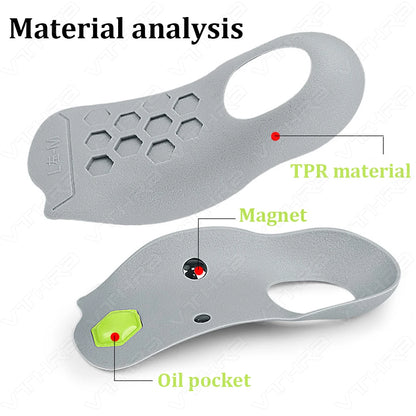 1 Pair Magnetic Orthopedic Insoles Orthotics Flat Sole Pads For Foot Health Shoes Insert  Arch Support Pad For Feet Care Insoles