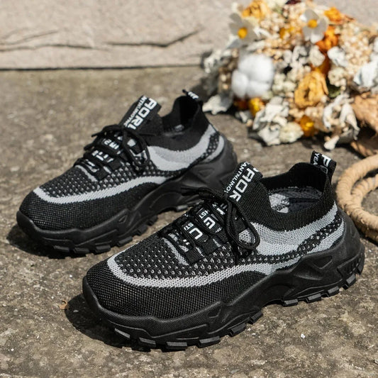 Women's Running Shoes Lace Up Sneakers Lightweight Female Casual Shoes Mesh Fashion Tennis Shoe Outdoor Soft Sole Women Shoes