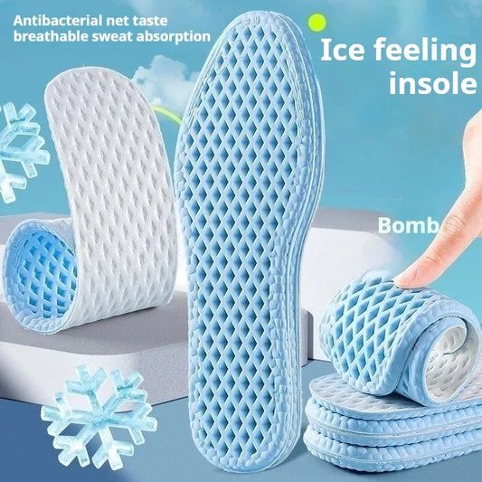 Breathable Mesh Shoe Insoles for Men Women Summer Cooling Comfort Cushioned Support Running Sports Walking Feet Care Shoes Pads