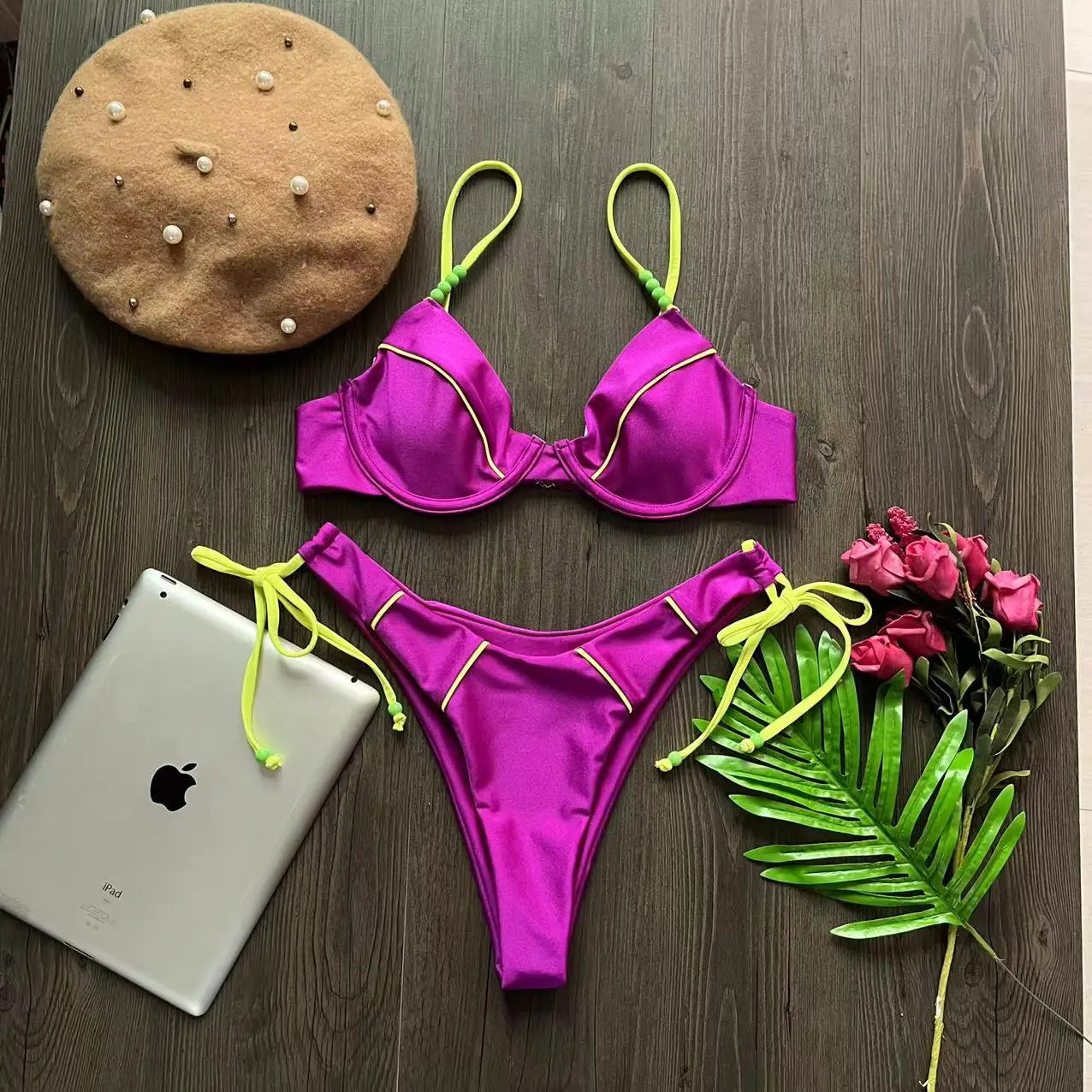 RUOTONGSEPT New Sexy Push up Bikini Set Swimsuit Women's low-waist Swimwear For Female Two Piece Beachwear 2023 Bathing Suit
