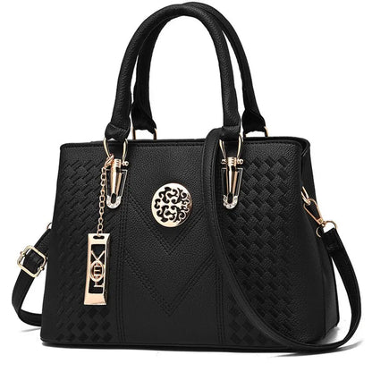 Women's Handbag Metal Hollow Carving Decor Shoulder Bag Fashion Purse Leather Bag Large Capacity Handbag Satchel Bag Mom's Bag
