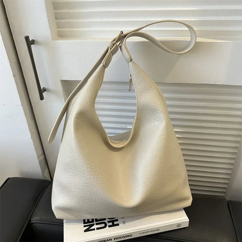 Fashion Leather Tote Bag for Women 2025 Trend Female Simple Large High Capacity Shoulder Bag Women Handbags Messenger Bags