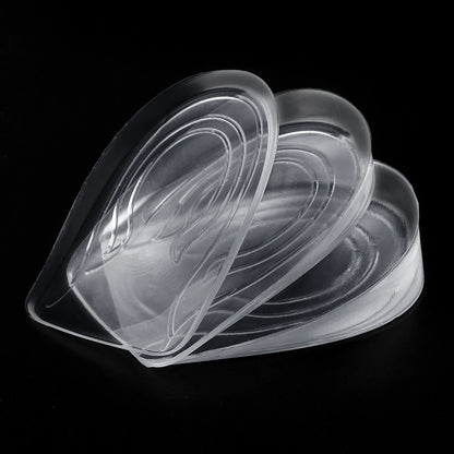 1 Pair Silicone invisible insole， Upgrade and Widen Height Increase Insoles, Gel Shoe Heels Inserts for Leg Length