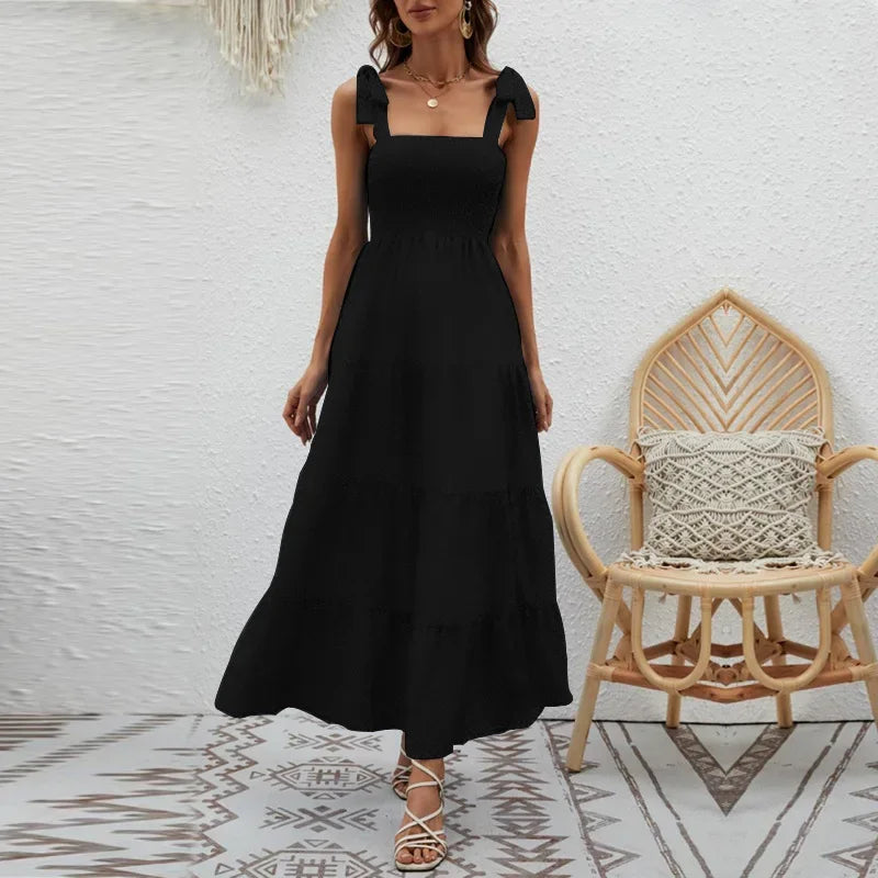 2023 New High-Waisted Printing Strapless Dress Women's Self-Independent Realistic European and American Style Amazon Wish