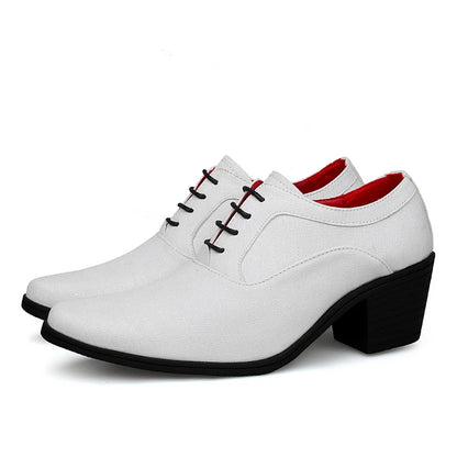 Elegant Purple High Heel Mens Shoes 2025 Size 38-46 Pointed Toe Italian Wedding Shoes for Man Luxury Business Men's Dress Shoes