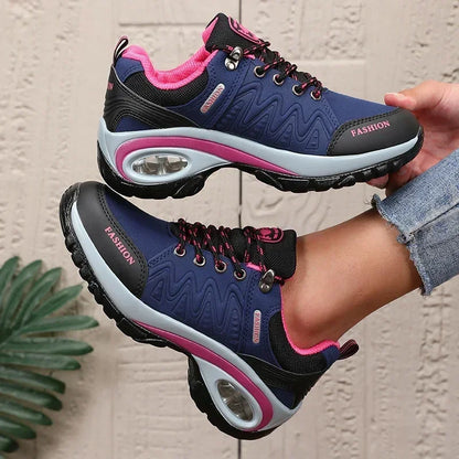 New Vulcanized Women's Shoes Fashionable Luxurious Design Breathable Platform Shoes Comfortable Outdoor Hiking Women's Sneakers