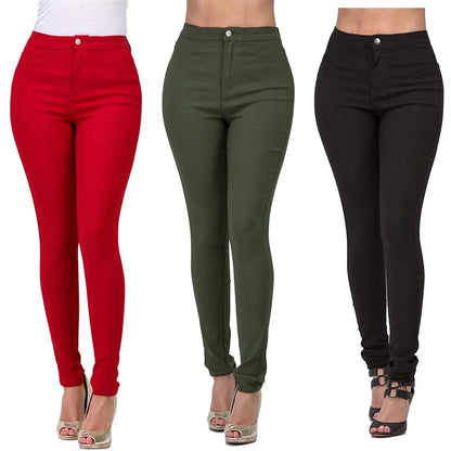 2025 New 7 Colors High Waist Slim Fit Jeans For Women Fashion Stretch Skinny Denim Pencil Pants Casual Female Trousers S-2XL
