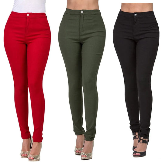 2025 New 7 Colors High Waist Slim Fit Jeans For Women Fashion Stretch Skinny Denim Pencil Pants Casual Female Trousers S-2XL