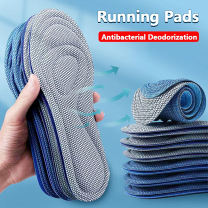 Memory Foam Orthopedic Insoles for Shoes Men Women Nano Antibacterial Deodorization Insole Sweat Absorption Running Cushion