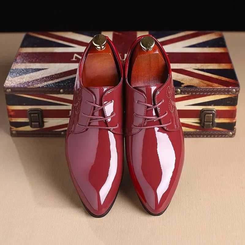 Fashion High Quality Men Formal Shoes Men Oxford Leather Dress Shoes Fashion Business Men Shoes Pointed Wedding Shoe Black