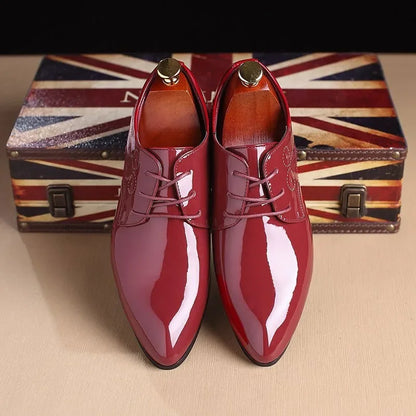Fashion High Quality Men Formal Shoes Men Oxford Leather Dress Shoes Fashion Business Men Shoes Pointed Wedding Shoe Black
