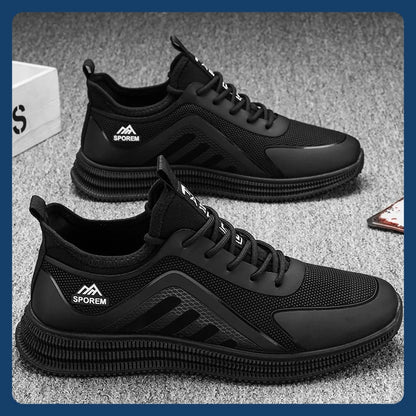 Men's Thin Flat Stain Resistant Lightweight Soft Sole Casual Comfortable Shoes Fashionable Streamlined Non-Slip Sneakers
