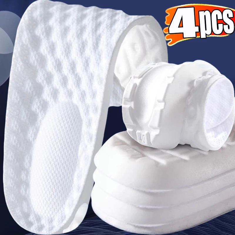 Latex Memory Foam Insoles for Sports Soft Foot Support Shoe Pads High Elastic Orthopedic Sport Insole Feet Care Insert Cushion