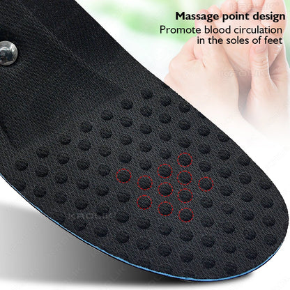 2/3/4/5cm Invisible Height Increase Insoles For Men Women Cushions Height Lift Foot Massage Magnetic Massage Shoes Insole Insert