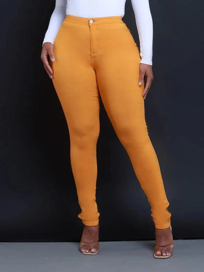 New Skinny Jeans for Spring and Summer.  Available in A Variety of Colors. Women's Casual High-waisted Denim Small Leg Pants