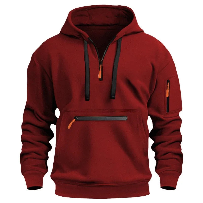 2025 New Multi Pocket Zipper Fleece Hooded Casual Shirt for Men and Women Plus Size Loose Pullover Fashion Sweatshirt top S-XXXL