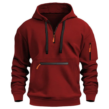 2025 New Multi Pocket Zipper Fleece Hooded Casual Shirt for Men and Women Plus Size Loose Pullover Fashion Sweatshirt top S-XXXL