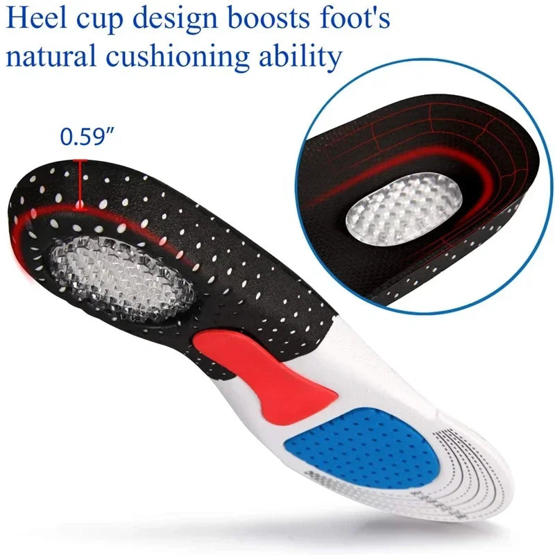 Orthopedic Insoles for Man Women Memory Foam Cushion Gel Insole Silicone Arch Support Pads Running Gel Insole Insert Buffer