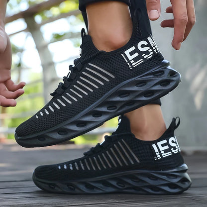 Men Ultra Lightweight Mesh Sneakers Breathable Quick Dry Fabric Stylish Hollow Out Design Sneakers Modern Casual Summer Footwear