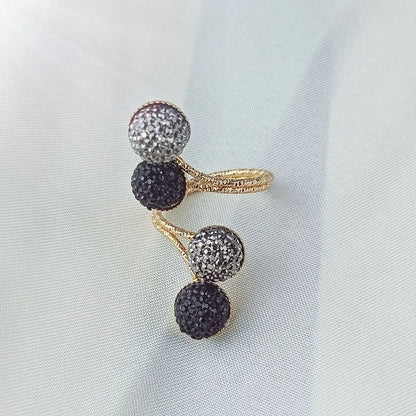 Irregular Geometric Chunky Stone Opening Rings for Women Rhinestone Crystal Wedding Rings Creative Party Jewelry Holiday Gifts