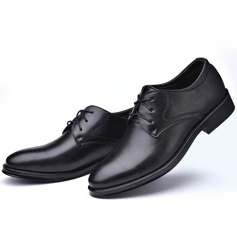 Men Formal Leather Shoes Black Pointed Toe Men Loafers Party Office Business Casual Shoes for Men Oxford Shoes Mens Dress Shoe