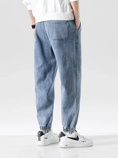Spring Summer Black Blue Baggy Jeans Men Streetwear Denim Joggers Casual Cotton Harem Pants Jean Trousers Plus Size 6XL 7XL 8XL