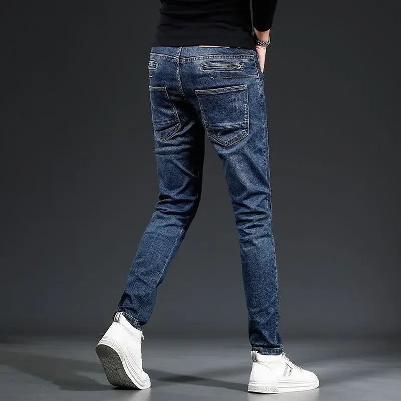 Cargo Jeans for Men Japanese Street Style Trousers Luxury Aesthetic Wide Leg Y 2k Vintage Grunge Y2k Regular Xs Man Cowboy Pants