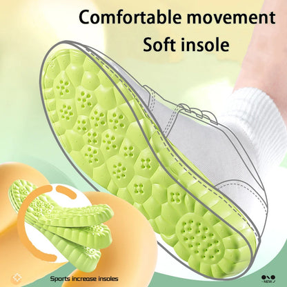 1Pair height increase insoles Breathable Anti-Odor Insole Shock Absorbing Shoe Sole Soft comfortable Sports Insole