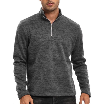 Autumn Men's Half Zipper Stand Collar Pullover Slim Fit Long Sleeve Casual Sweatshirts Long Sleeve Streetwear Tracksuit Men