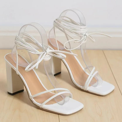 New Summer Fashionable Sexy Cross Belt Stiletto Sandals Elegant Banquet Party High Heels
