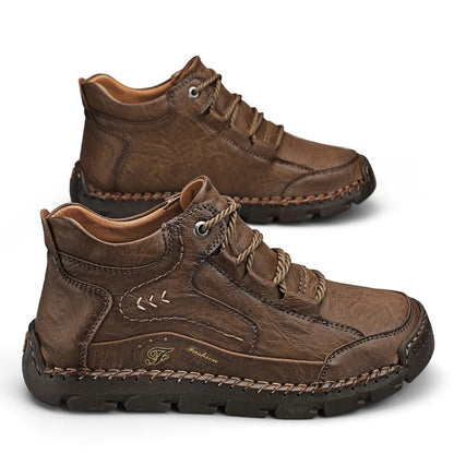 2025 Spring And Autumn Business Casual Versatile Comfortable Lace-Up Leather Shoes Casual Shoes Soft Leather Boots Fashion