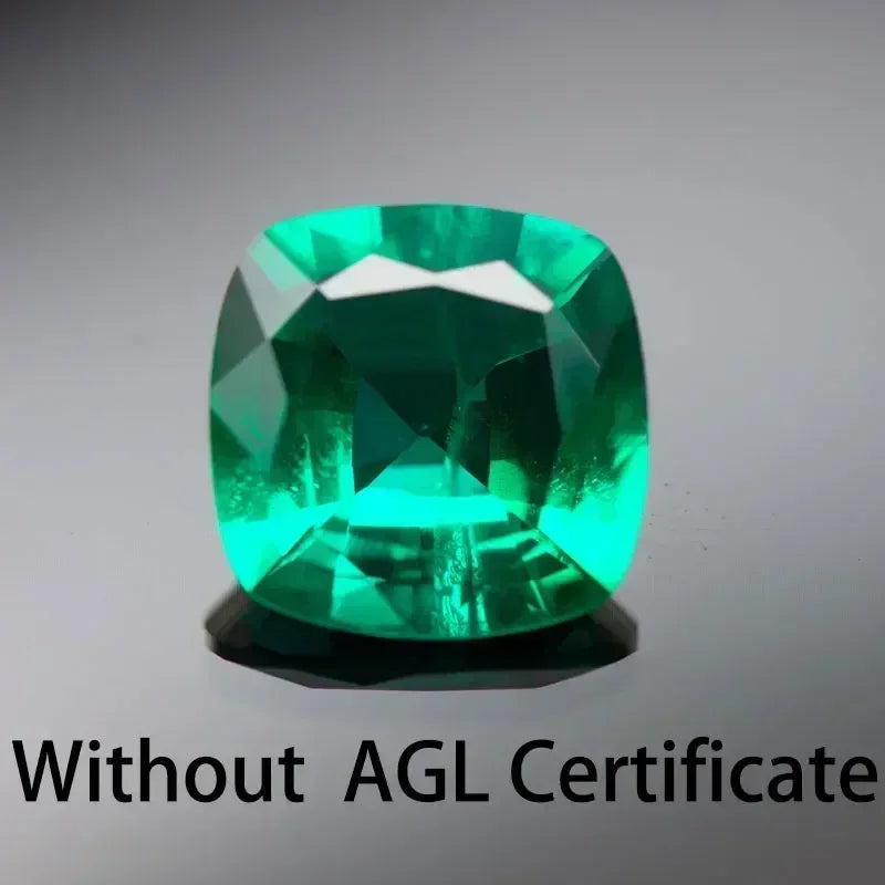 Emerald Square Cushion Shape  Green ColorLab Grown Gemstone for Diy Jewelry Rings Pendants Making Material