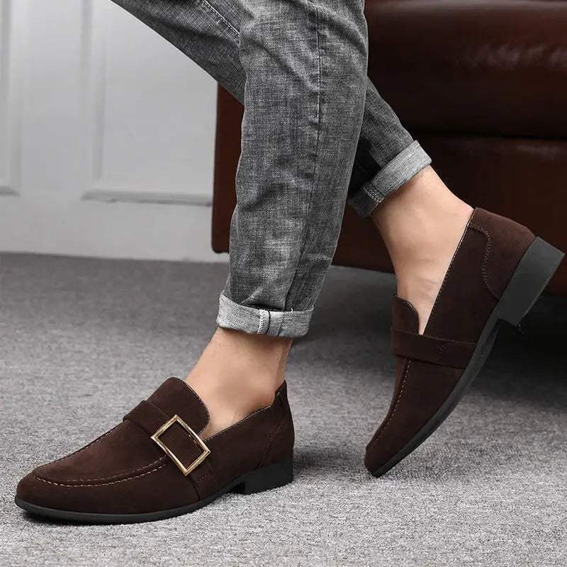 Casual Business Dress Shoes Man Pointed Toe Social Shoe for Men Suede Office Footwear High Quality Fashion 2024 Style New Party