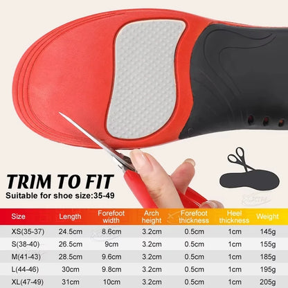Premium Orthopedic Sport Insoles for Feet PU Gel Shock Absorption Breathable Sole Pad Sport Arch Support Feet Pain Care Insole