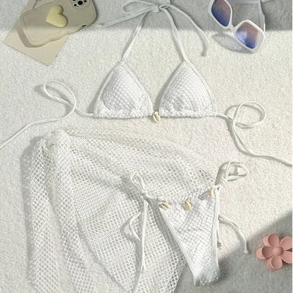 Sexy Bikinis Female Swimsuits Women's Three-Piece Swimwear Beach Swim Wear Bathing Suits Brazilian Bikini Set Pool Bather
