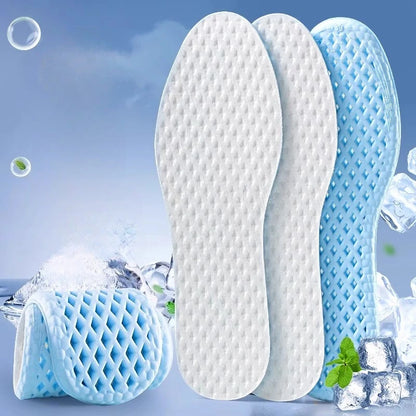 Breathable Mesh Shoe Insoles for Men Women Summer Cooling Comfort Cushioned Support Running Sports Walking Feet Care Shoes Pads