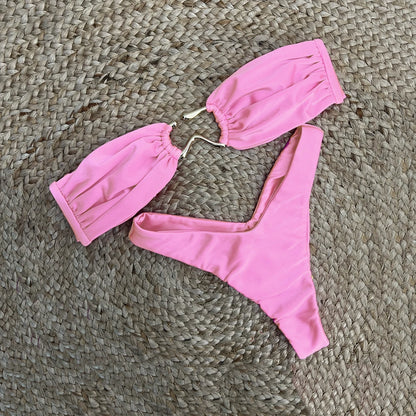 Push Up Bikinis Sexy Women Swimsuits 2024 Swimwear Female Brazilian Bandeau Bikini Set Bathing Suit Swimming Suits Beachwear