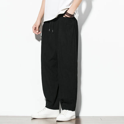 Spring Autumn Corduroy Casual Man Pants Harajuku Loose Fit Ankle-length Harem Men's Pants