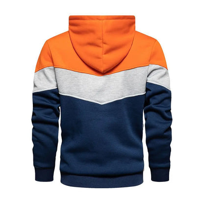 Fall/Winter Men's Fashionable Long-Sleeve Sports Hoodie with Zipper - Slim Fit Active Wear