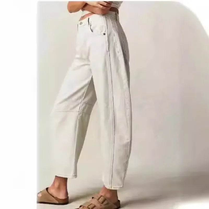 2025 NEW Loose Mid-Low Waist Washed Women's Jeans High Waist Wide Leg Pants Comfortable Casual Denim Jeans